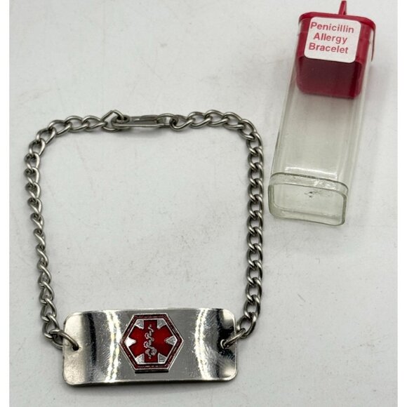 Vintage penicillin allergy medical id bracelet - Picture 1 of 5